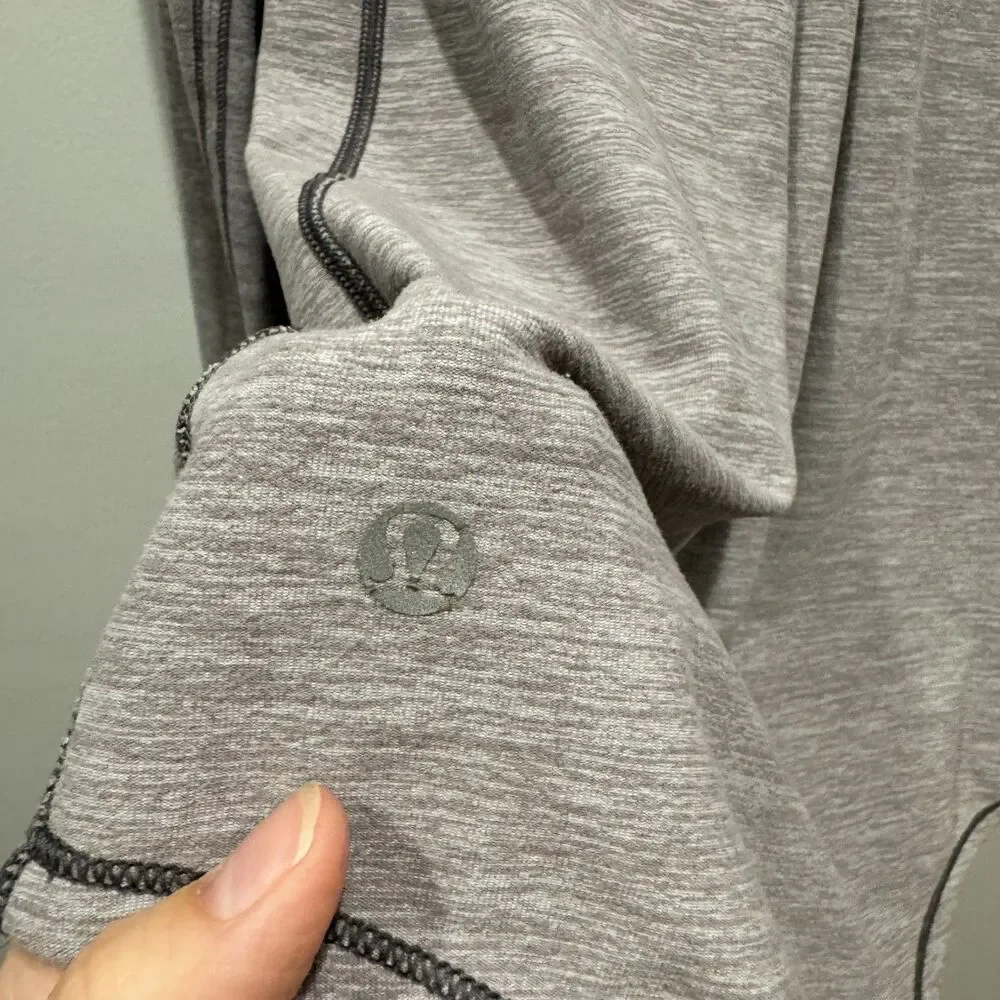 Lululemon Tuck and Flow Top Pullover Gray Knit Round Neck Long Sleeve Women sz 4